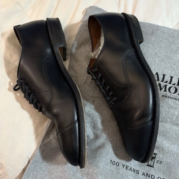 Allen Edmonds “Park Avenue” Black Calfskin Cap-Toe Balmoral Oxford Dress Shoes - Picture 2 of 5